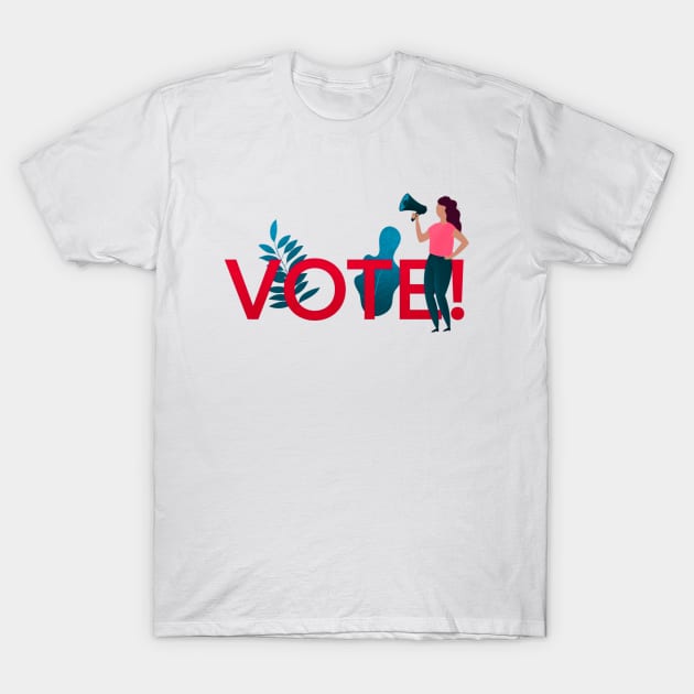 Vote Megaphone T-Shirt by She+ Geeks Out